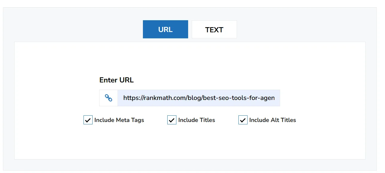 Small SEO Tools Keyword Density Checker