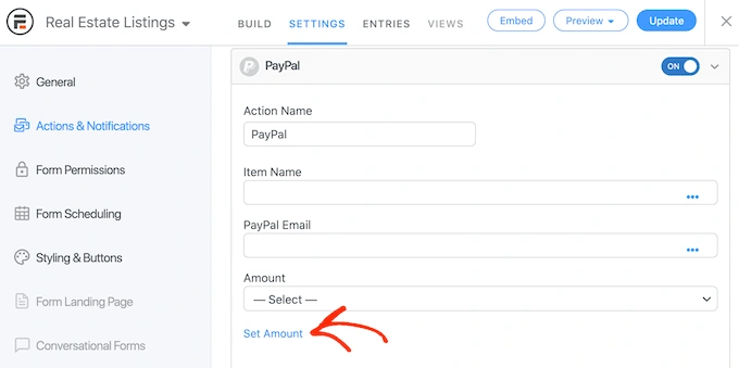 将支付方式添加到您的网站目录