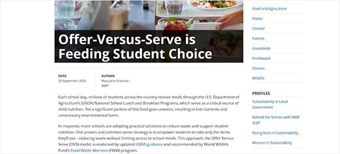 非营利组织网站上的博客文章