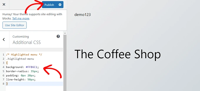 粘贴您的 CSS 代码
