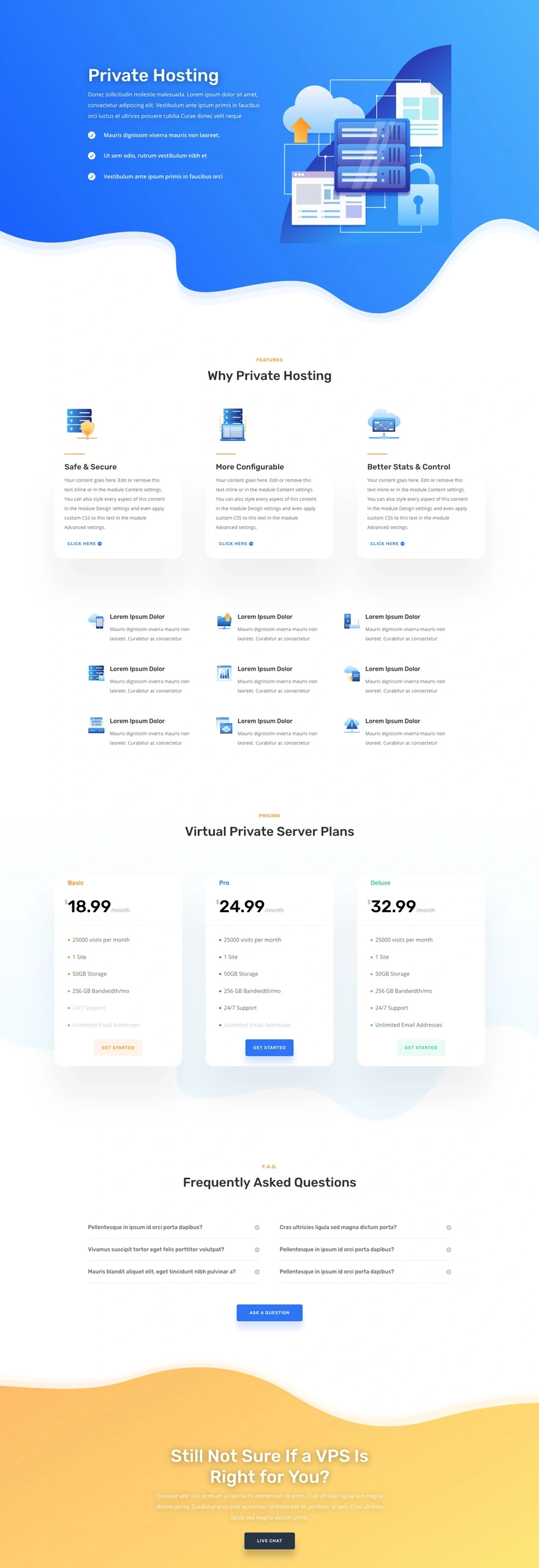 主机公司服务页面