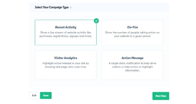 选择 fomo 的活动类型