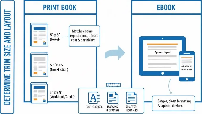 为您的书籍确定成品尺寸和排版