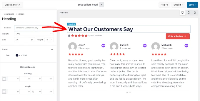 自定义标题内容
