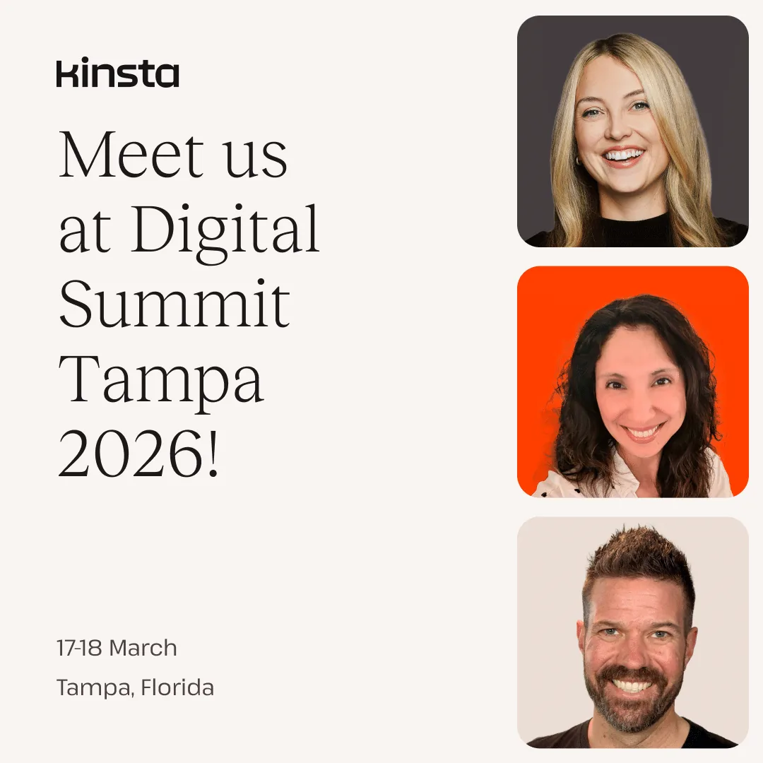 Digital Summit Tampa 上的 Kinsta 团队
