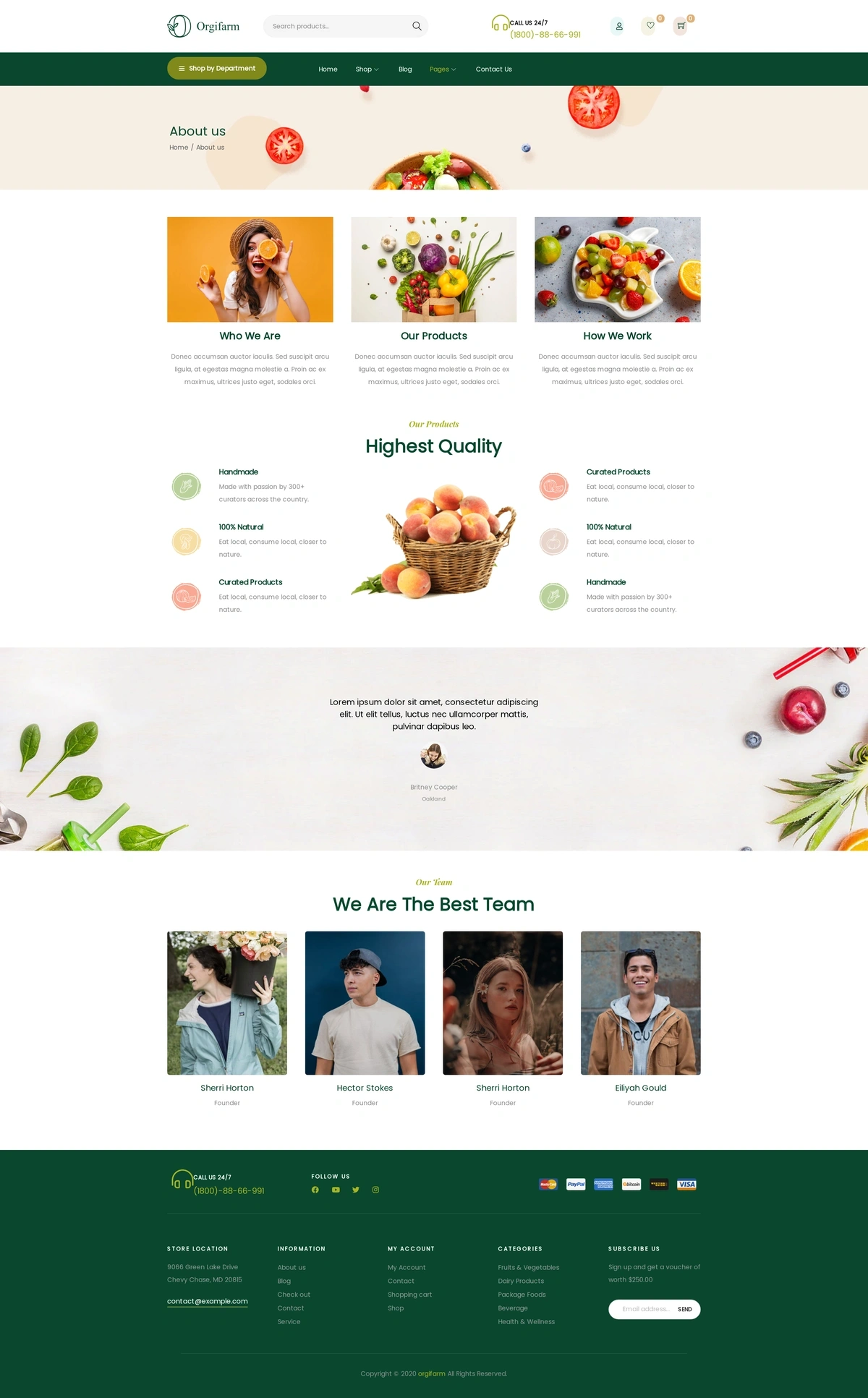 Orgifarm – Food store Food Store New 04 About Us