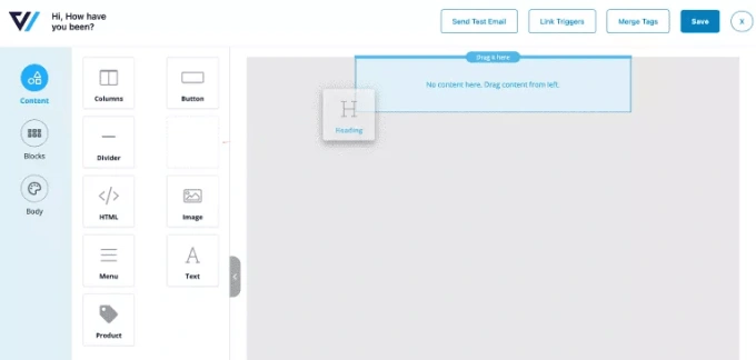 向电子邮件模板添加标题块