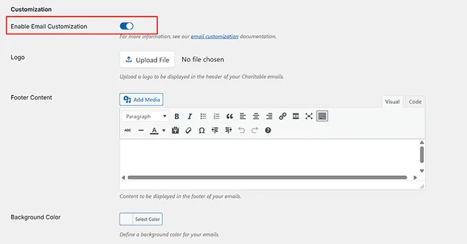 用Charitable自定义你的邮件