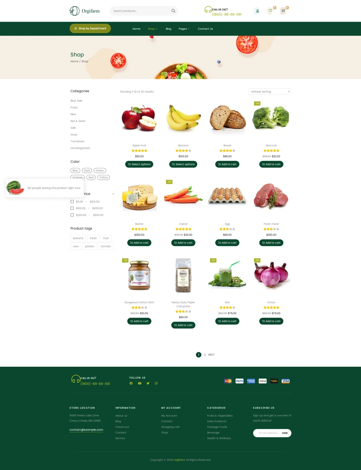 Orgifarm – Food store Food Store New 02 Shop