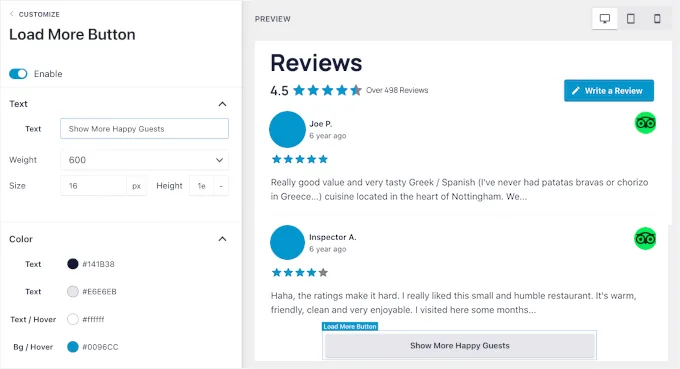 自定义加载更多按钮