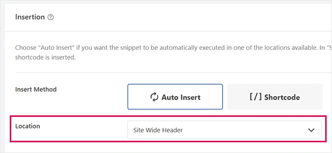 Load code site wide header