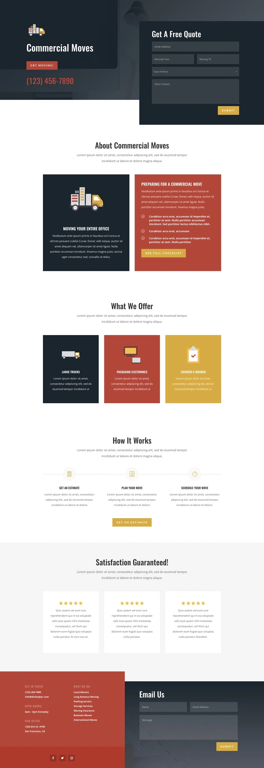 搬家公司服务页面