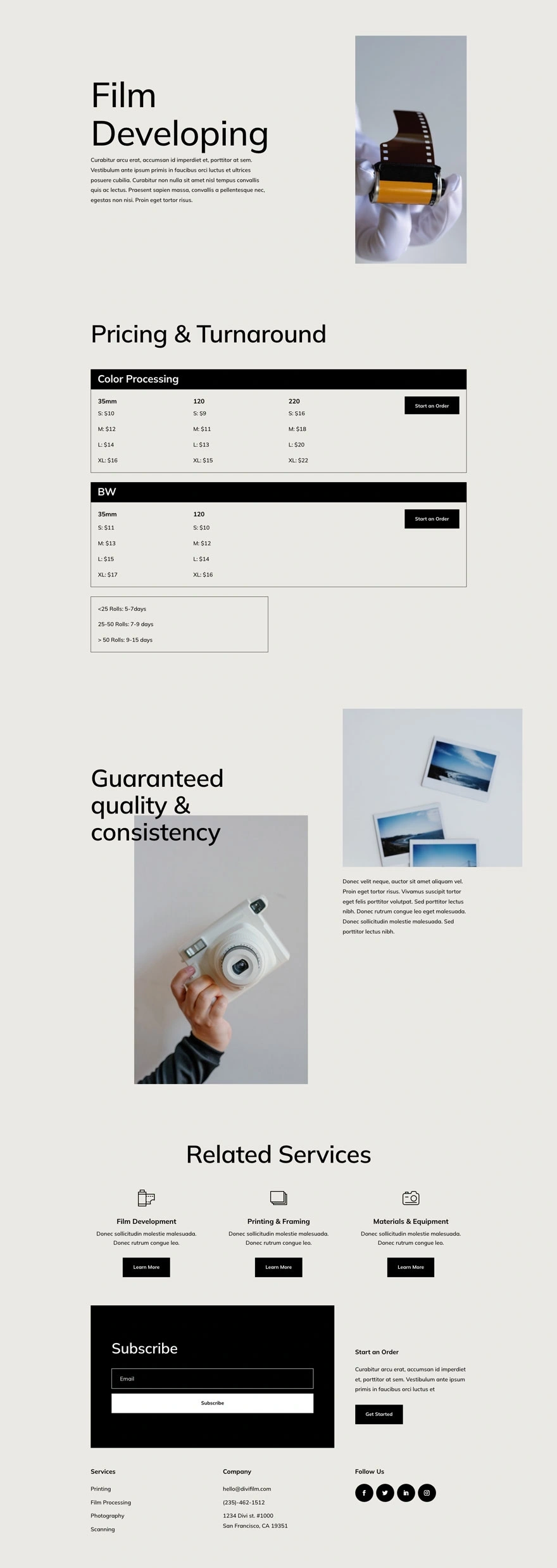 电影实验室服务页面