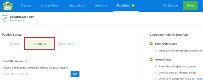 发布您的浮动栏活动