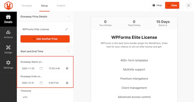 在 WordPress 中安排赠品