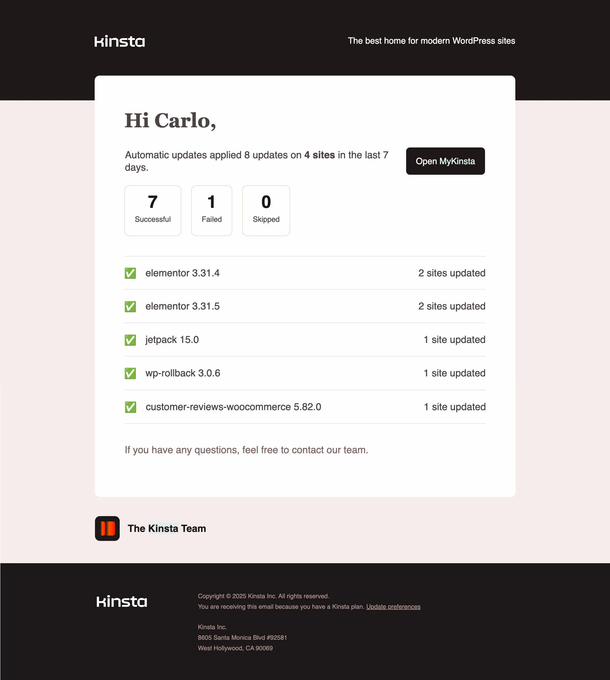 自动更新摘要邮件