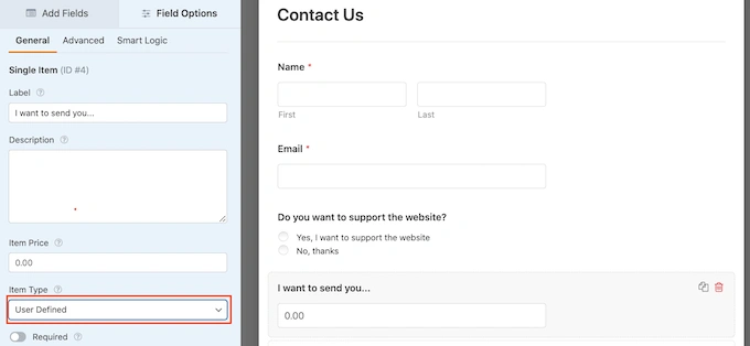 将用户定义的字段添加到 WordPress 表单