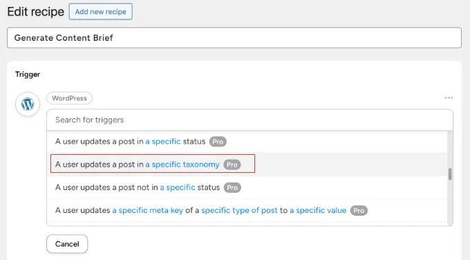 Triggering an Uncanny Automator Recipe When a Post Is Updated With a Certain Taxonomy