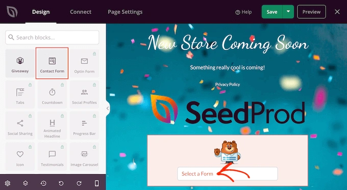 将联系表添加到您的维护页面