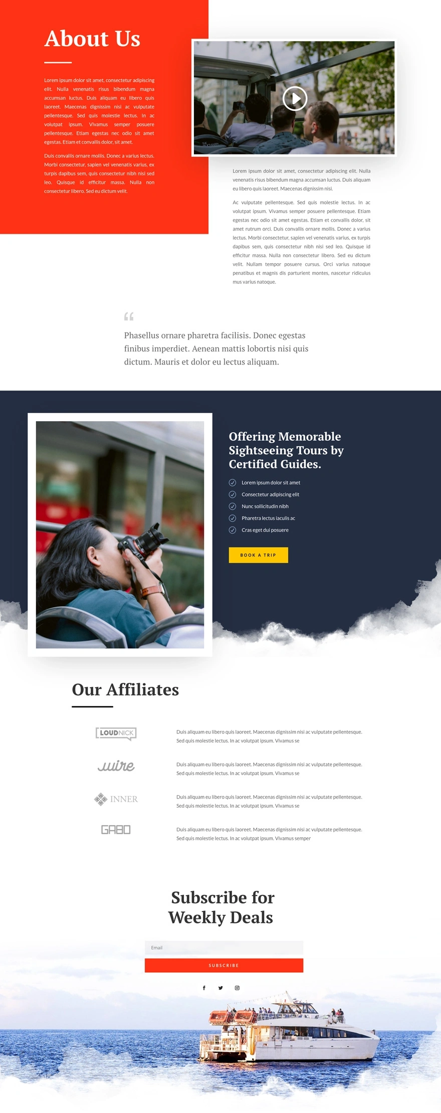 Sightseeing About page