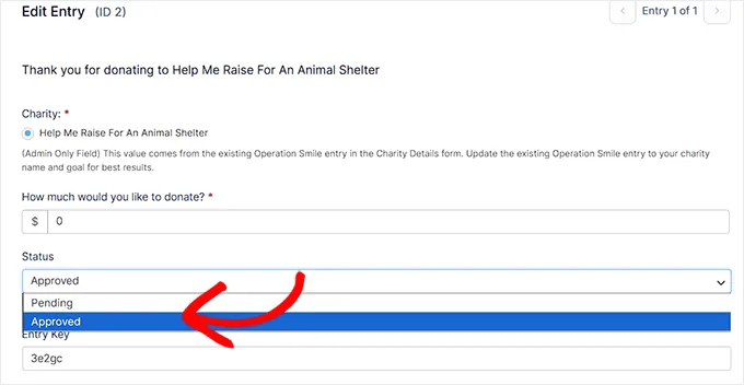 在 Formidable Forms 中将条目状态配置为已批准