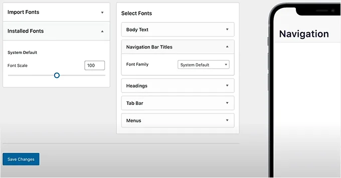 Configure font size in BuddyBoss App
