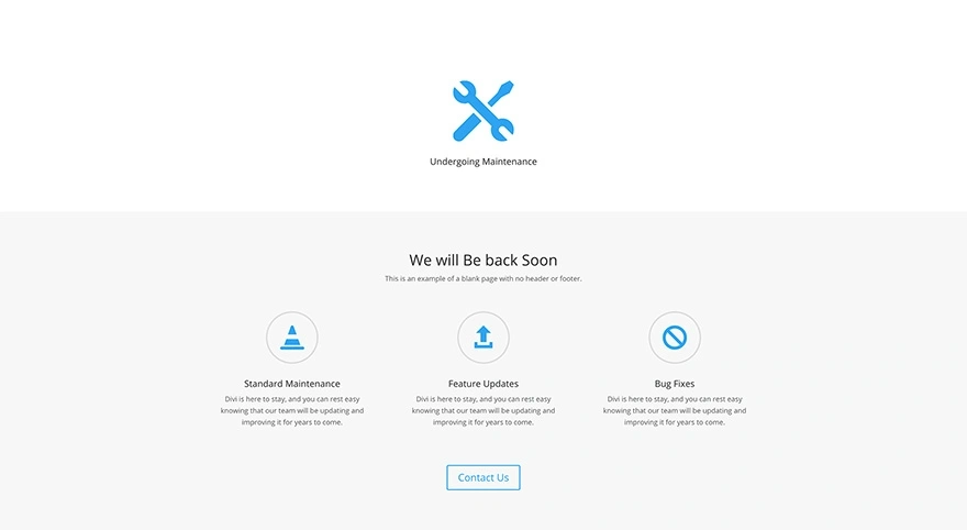 简单的维护模式页面