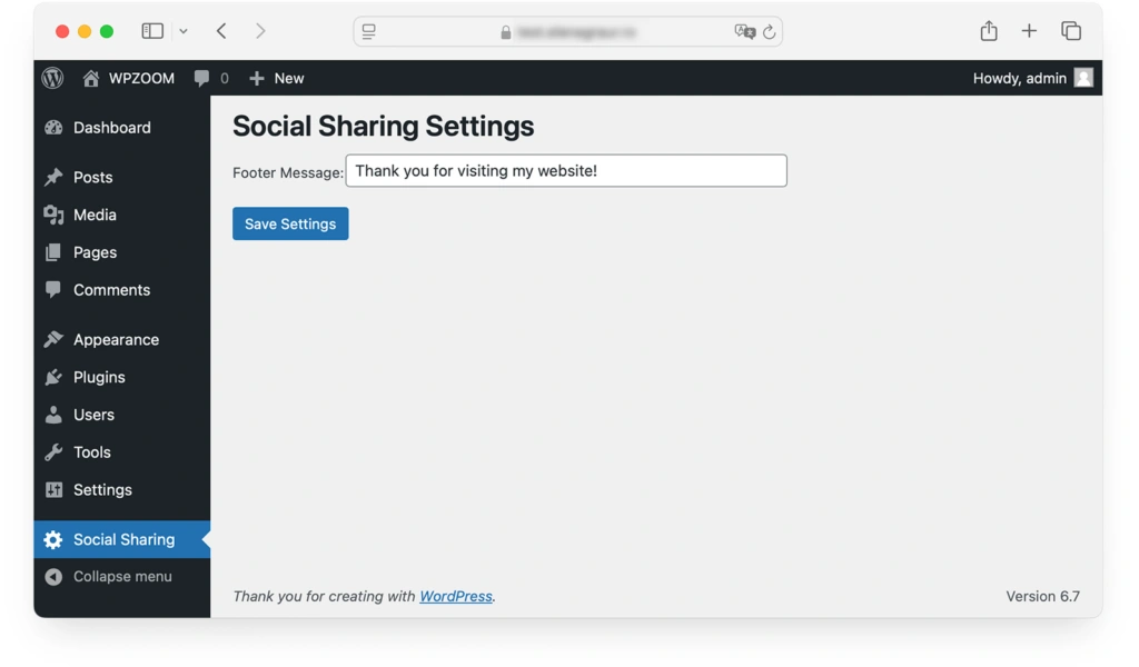 Custom plugin admin example 2