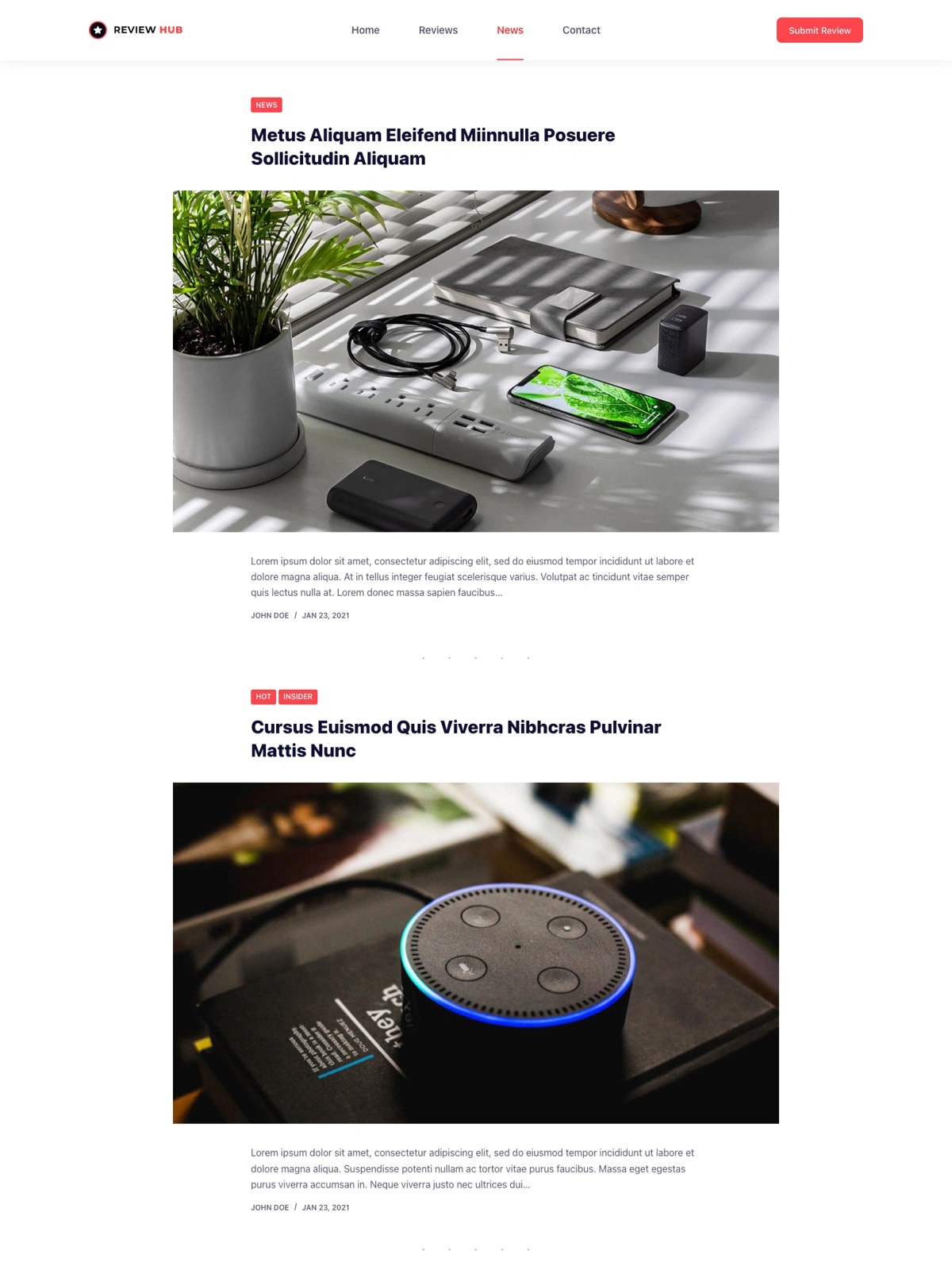 Review Hub 04 博客页面