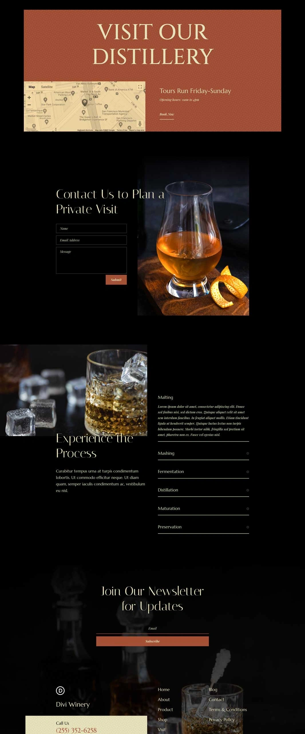 威士忌参观页面