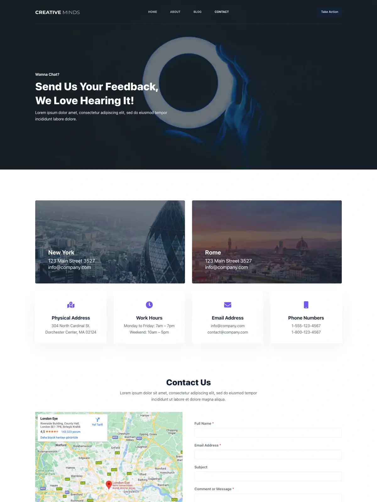 Business 联系页面