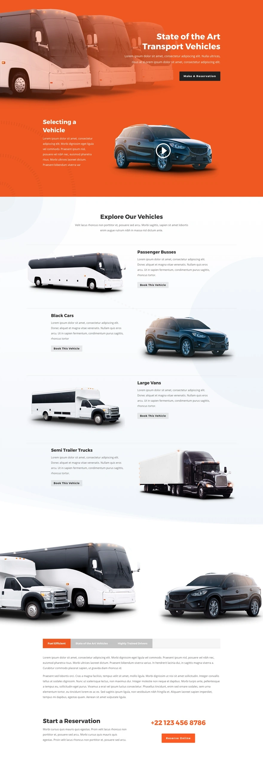 运输服务车辆页面