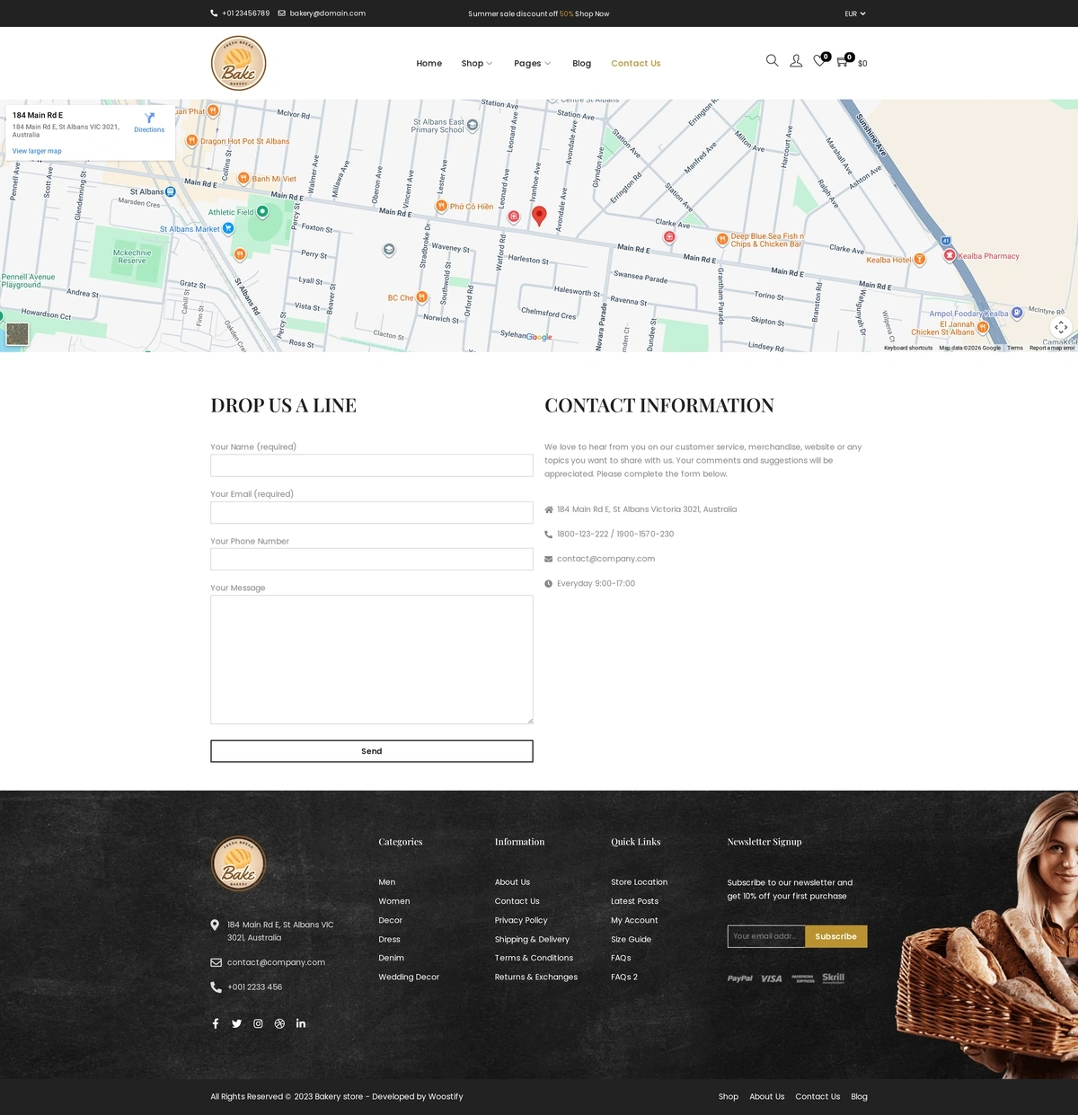 Bakery New Pro 06 Contact Us