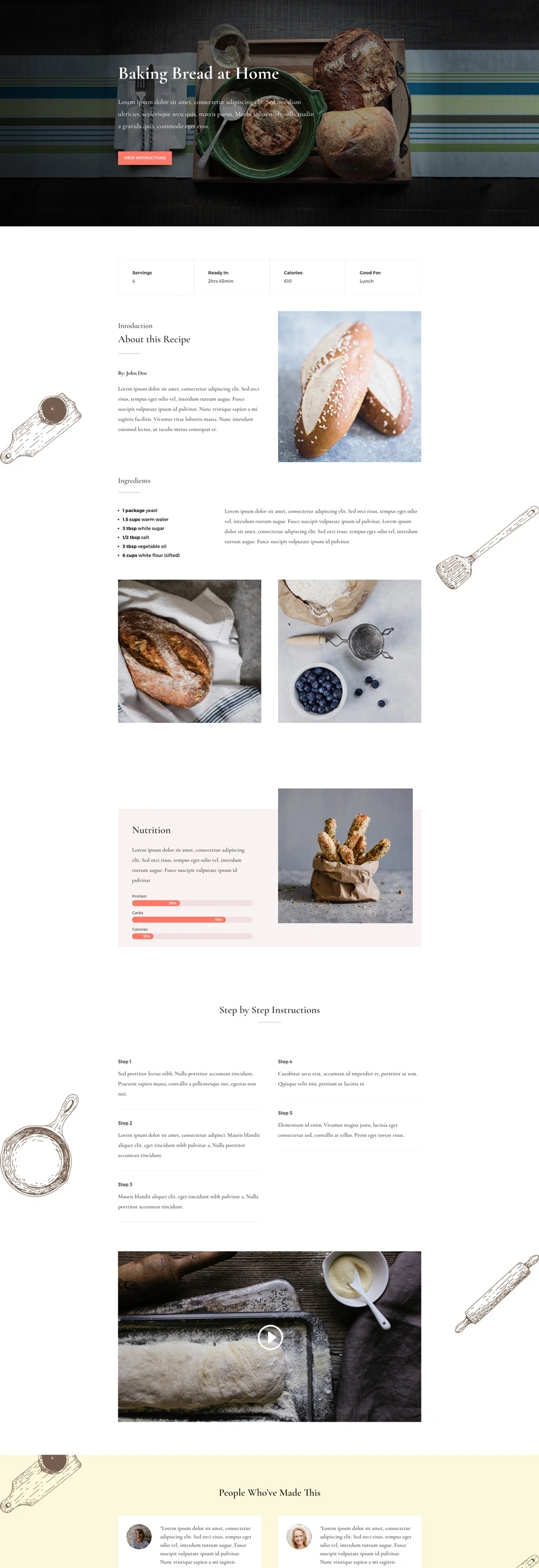 美食食谱详情页