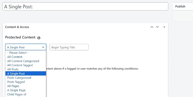 Restricting content with MemberPress 