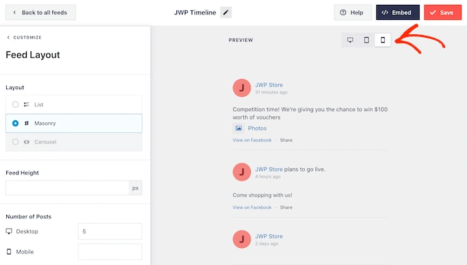 在移动设备上测试您的 Facebook 帖子状态