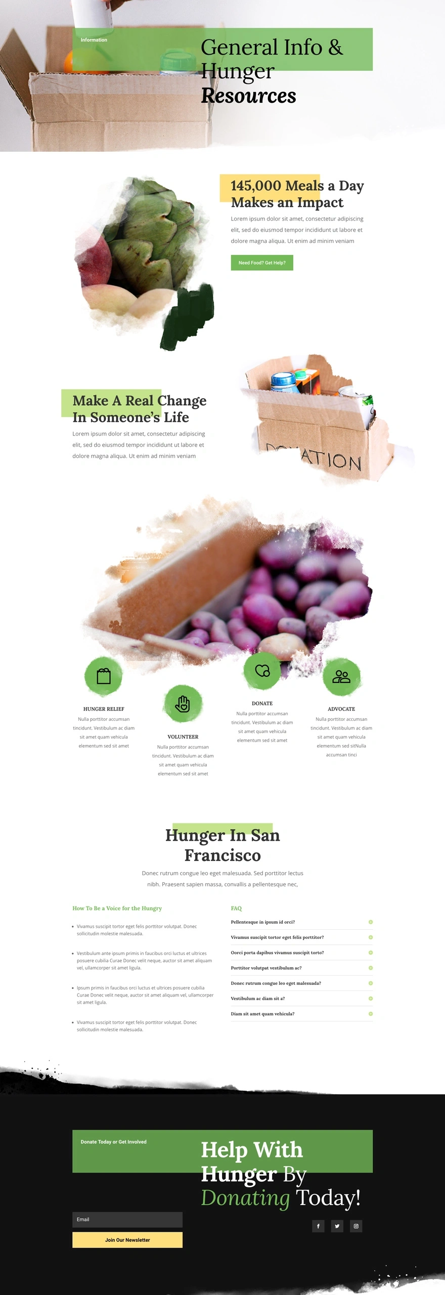 食物银行信息页面