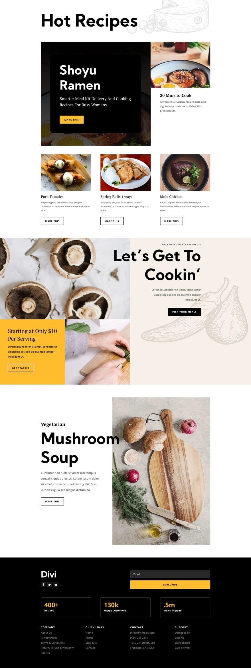 食材包食谱页面