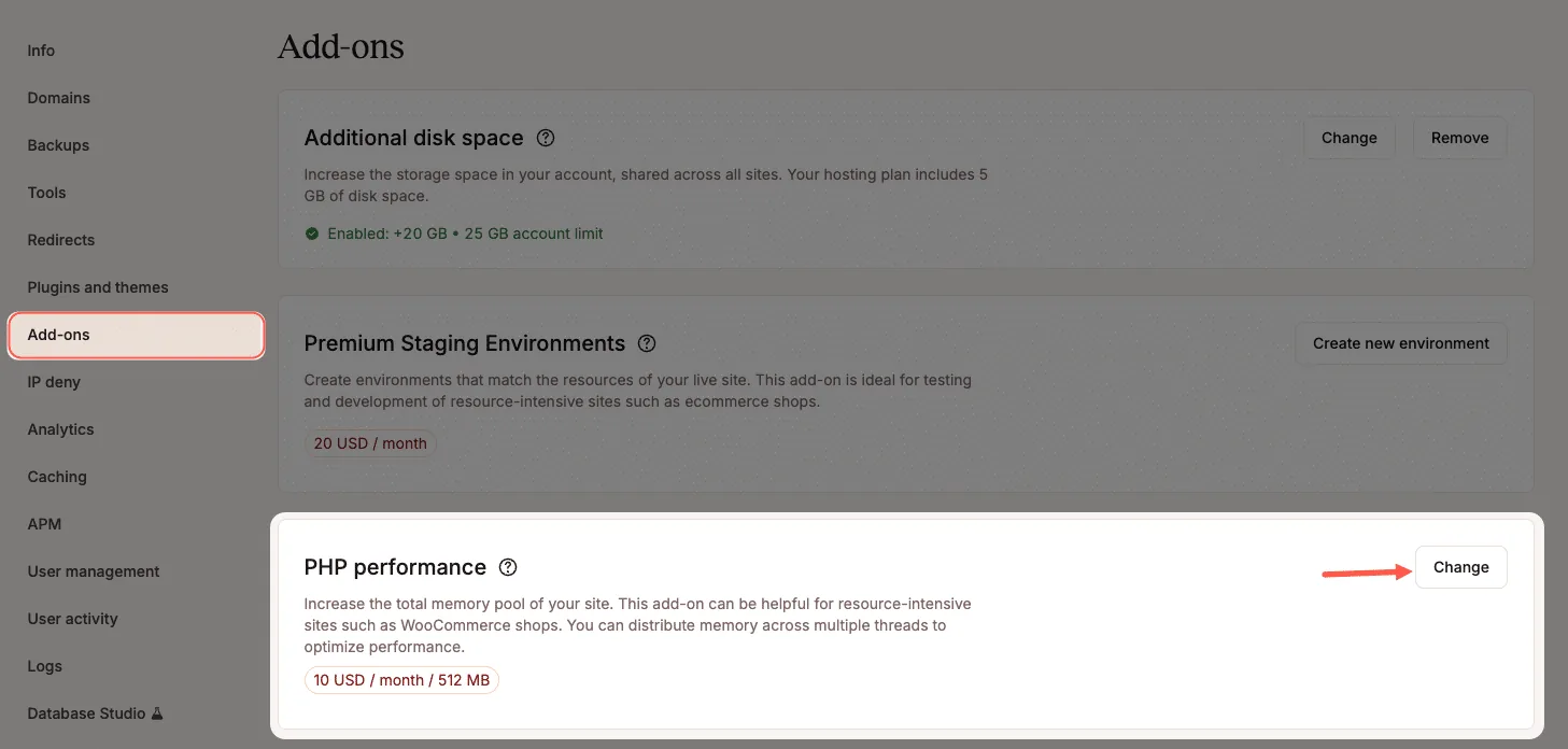 PHP performance in Add-ons