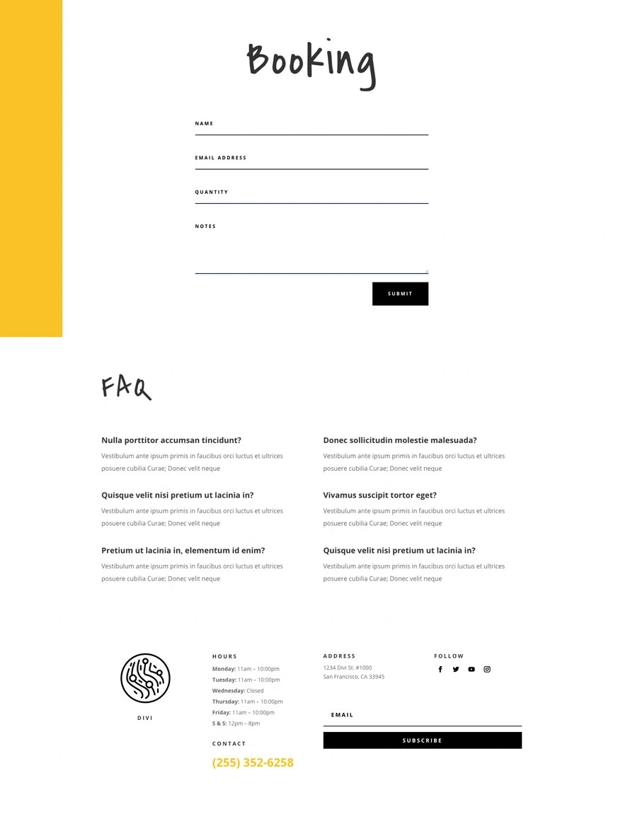 意大利餐厅预订页面