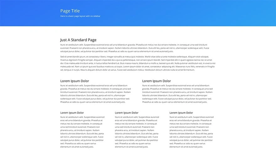 简单的全宽页面