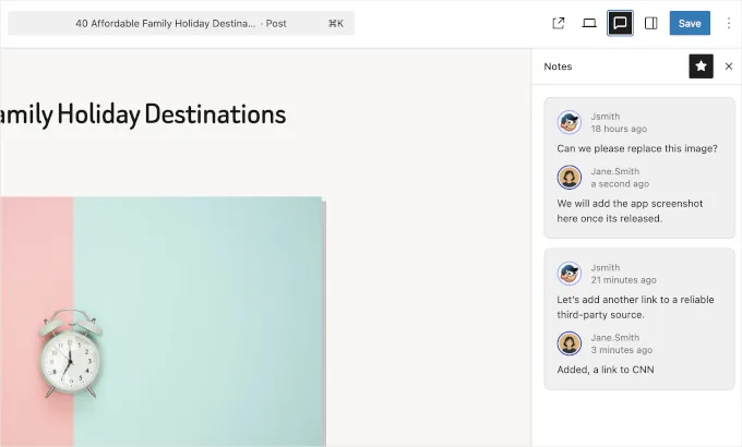 在 WordPress 编辑器中为特定区块添加便签