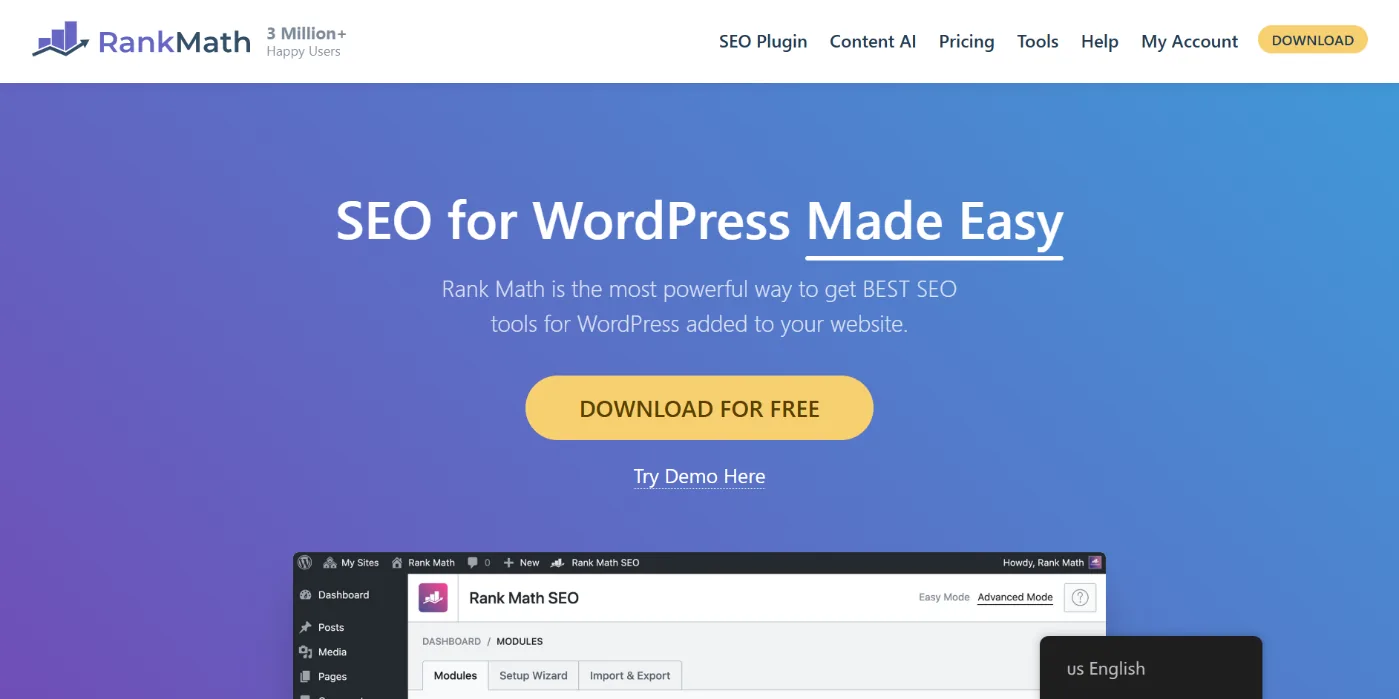 Rank Math SEO as one of the best paid SEO tools