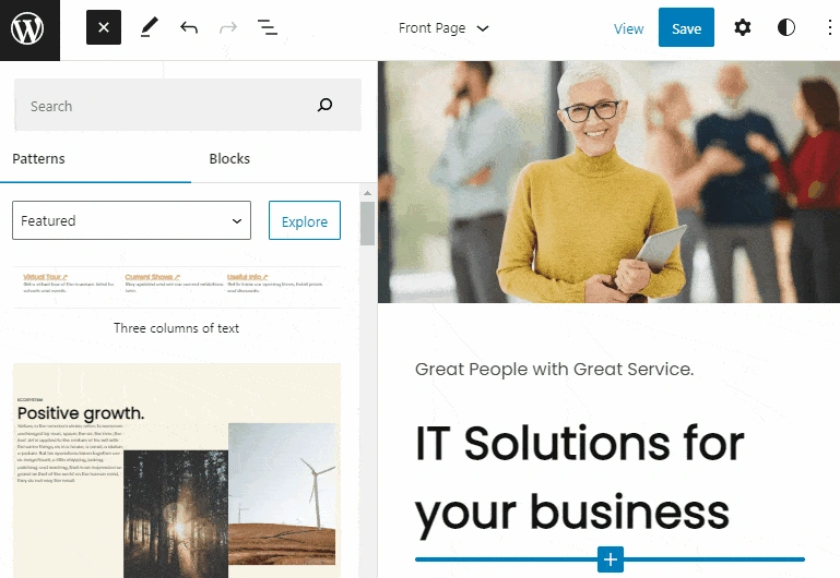 Serv WordPress Themes Patterns