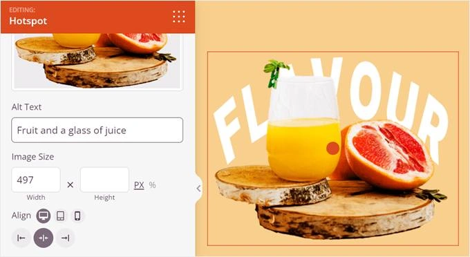 Adding an alt text to the image hotspot in SeedProd