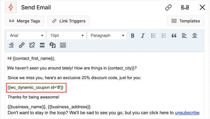 创建个性化的电子邮件以带回客户