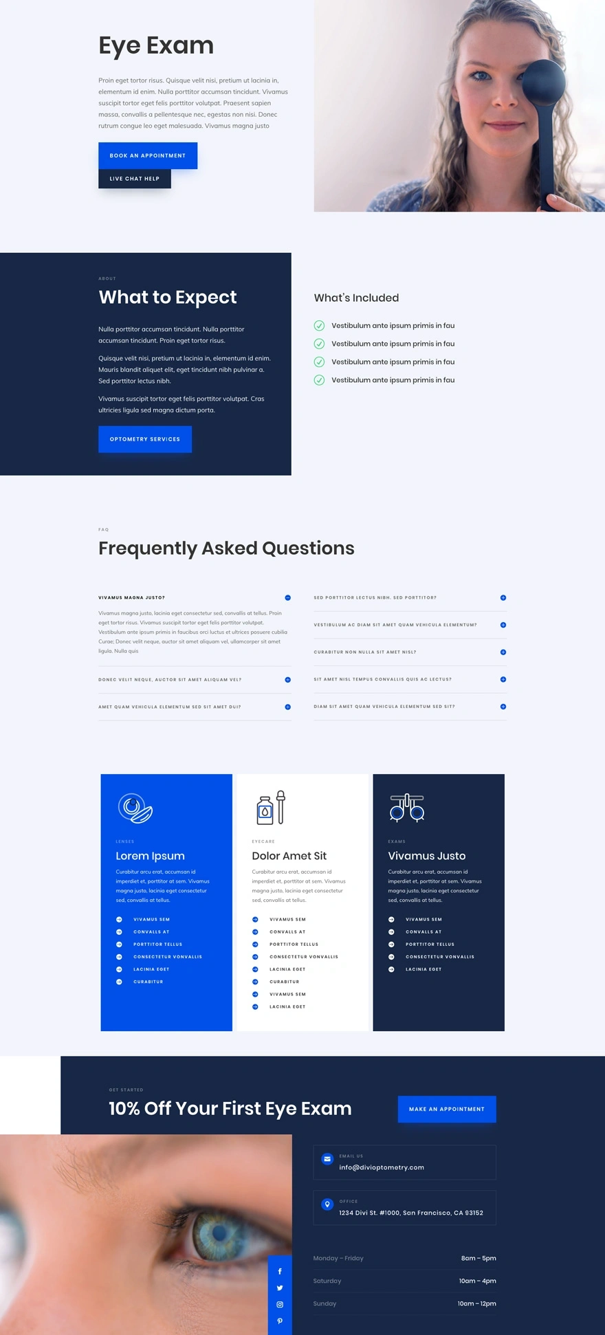 眼科医生服务页面