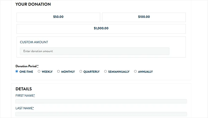 Balkhi Foundation网站上的捐赠页面