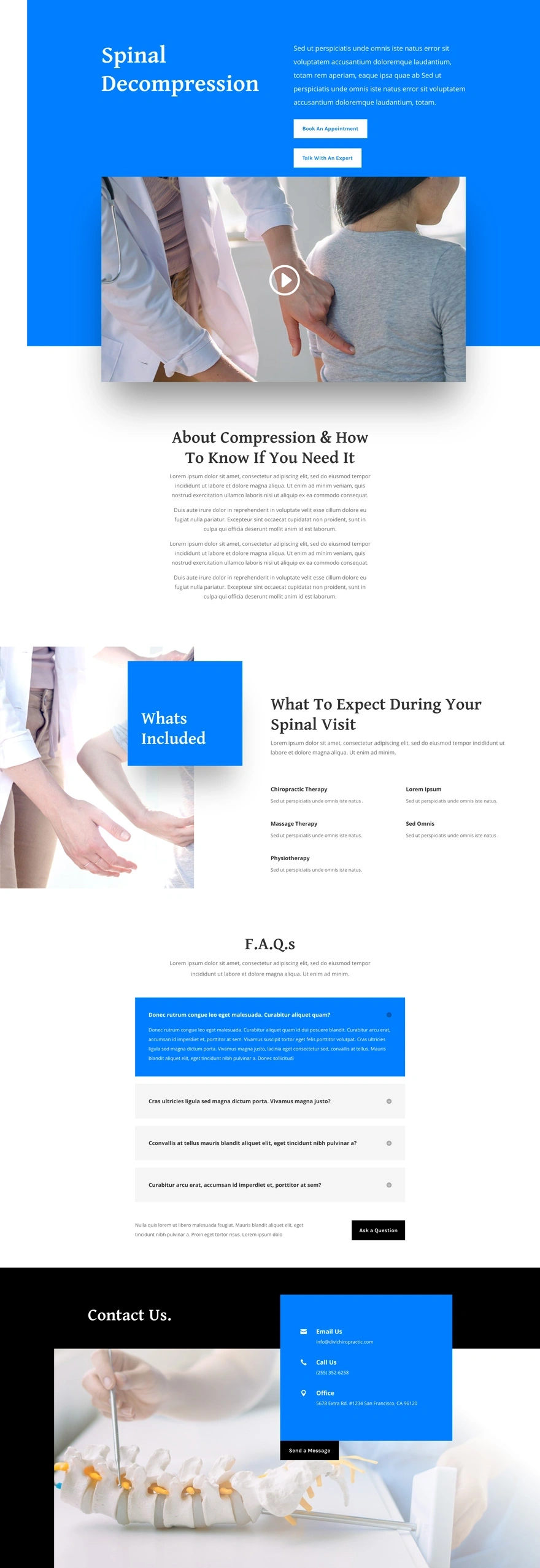 Chiropractor Service Page