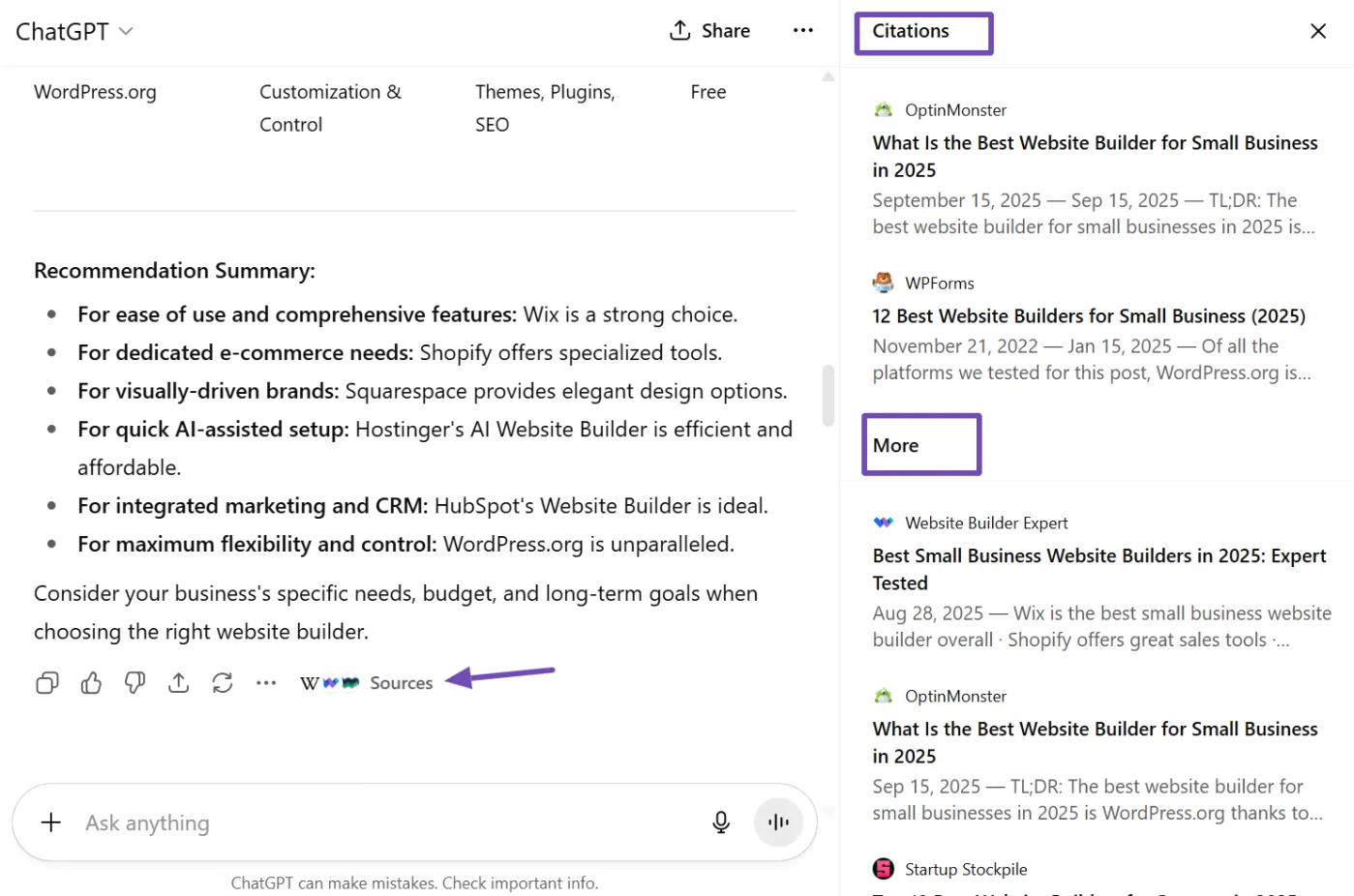 ChatGPT引用中的更多部分